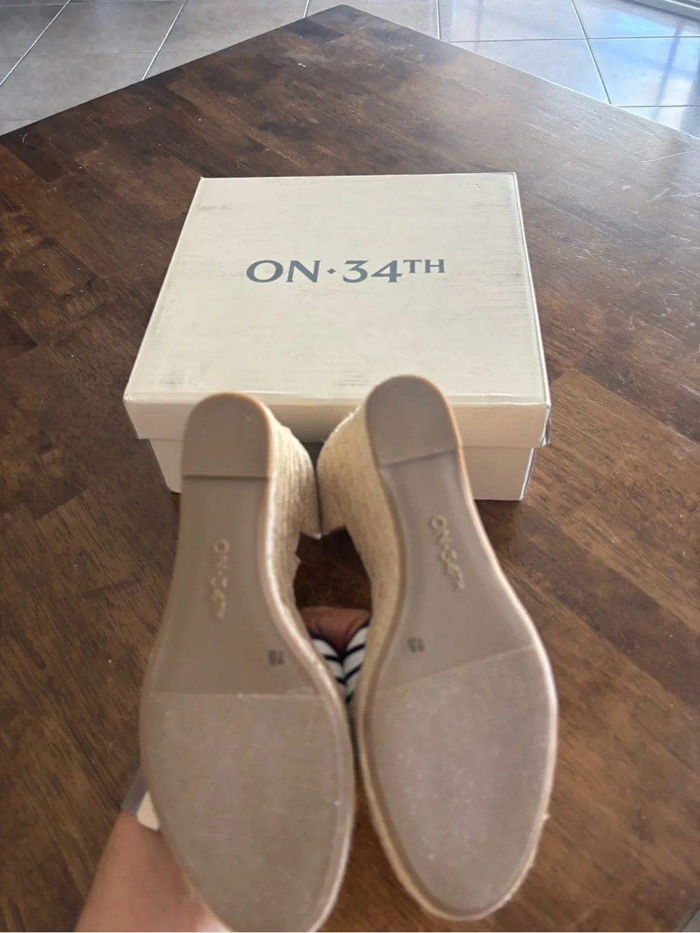 On 34th Woman’s Melindaa Espardrille wedge sandals size 7.5